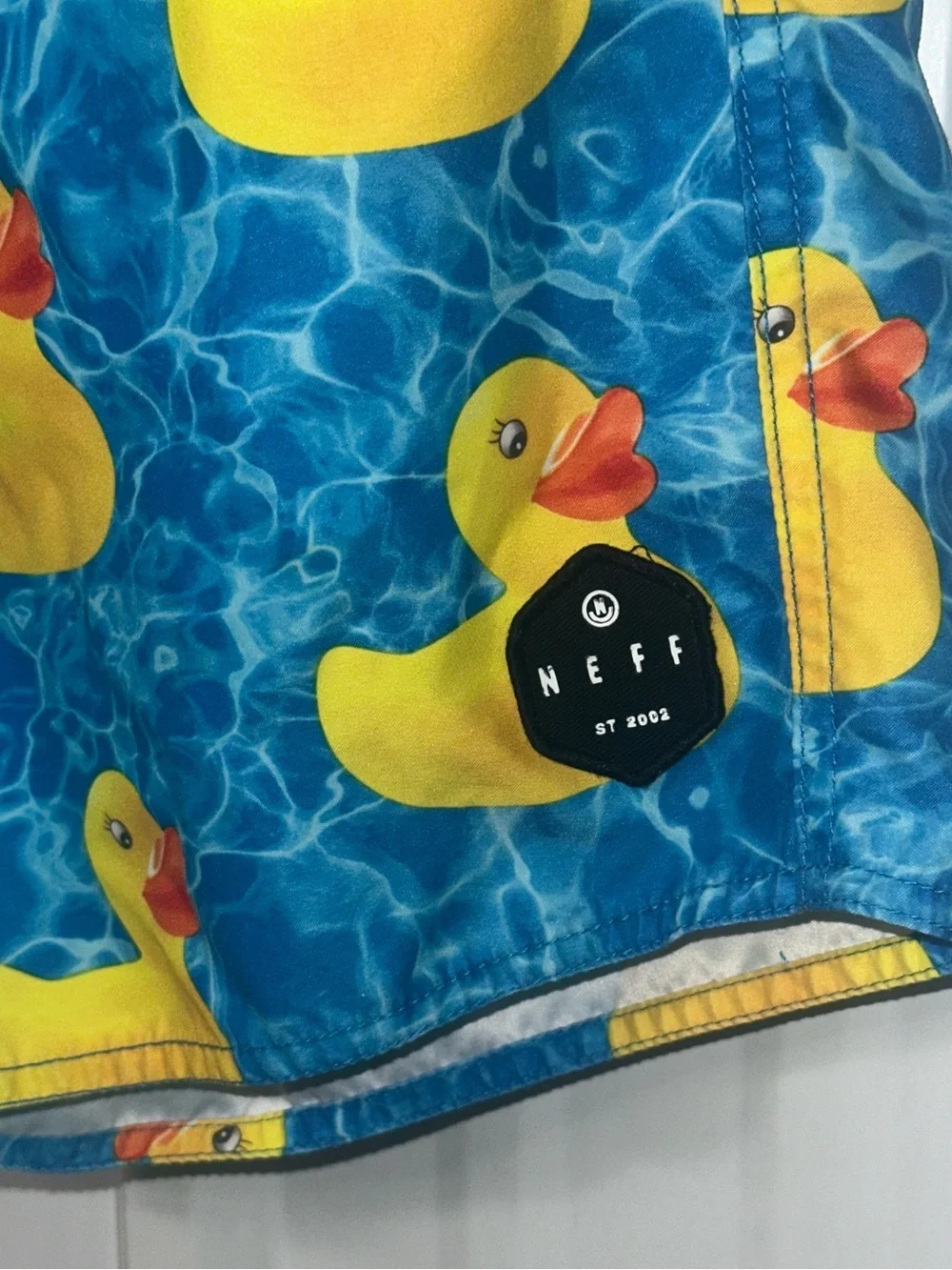 Neff  All Over Print Rubber Ducky Swim Board Shorts Men Graphic Surf Streetwear